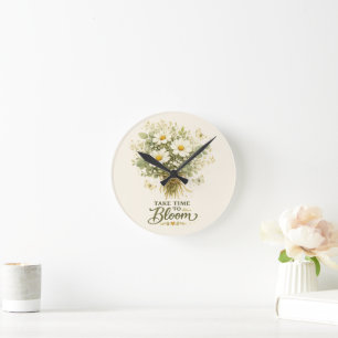 Ta tid att blomma    Bouquet Design Rund Klocka