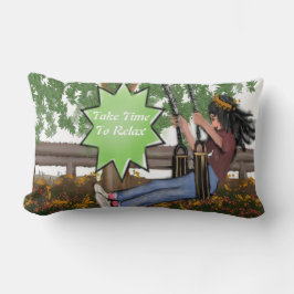 Ta tid att slappna av i Lumbar Pillow Det är Rolig Lumbarkudde