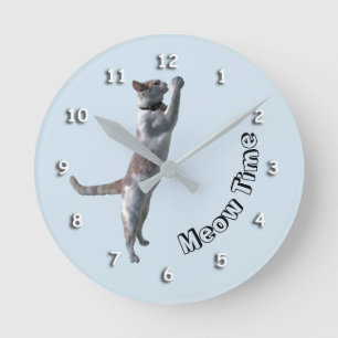 Ta tid på - jama Time med katten Rund Klocka