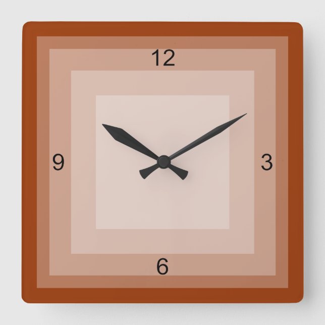 Ta tid på - koncentriskt kvadrerar fyrkantig klocka (Framsida)