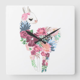 Ta tid på llamaen fyrkantig klocka