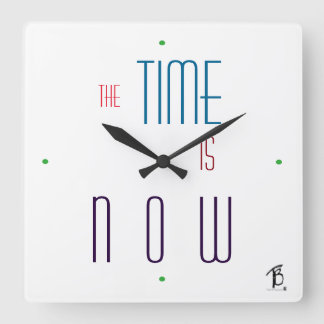 Ta tid på nu fyrkantig klocka
