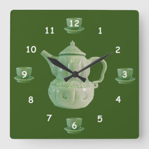 Ta tid på - Tea Time Fyrkantig Klocka