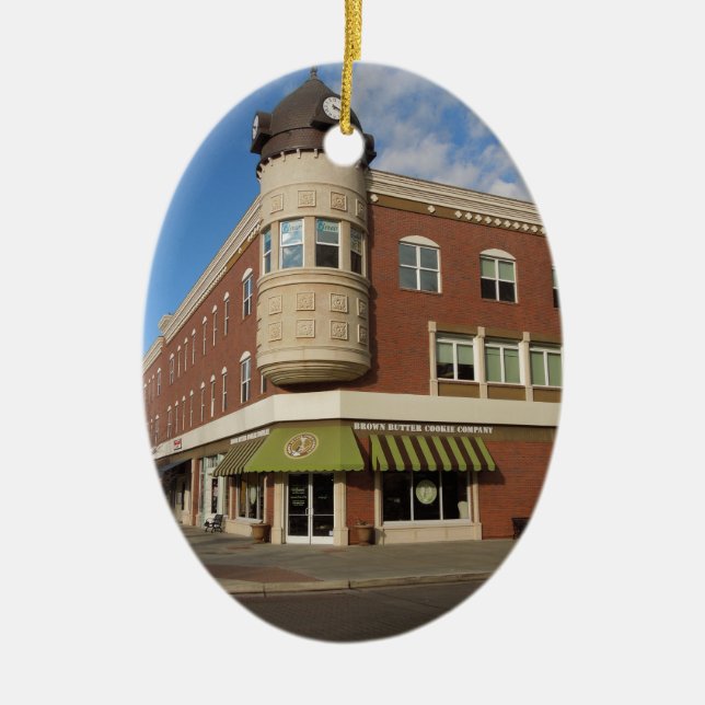 Ta tid på torn, i stadens centrum Paso Robles, Julgransprydnad Keramik (Framsidan)