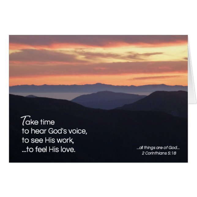 Ta tid ...Religiösa Hälsningskort (Framsidan Horizontal)