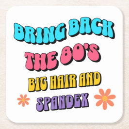 Ta tillbaka 80-talet underlägg papper kvadrat