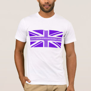 Ta tillbaka flagga, manar vit skjorta t-shirt