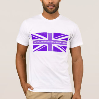Ta tillbaka flagga, manar vit skjorta t-shirt