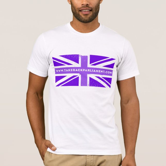Ta tillbaka flagga, manar vit skjorta t-shirt (Framsida)