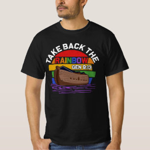 Ta tillbaka regnbågsprogrammet i Pridet om Guds pa T Shirt