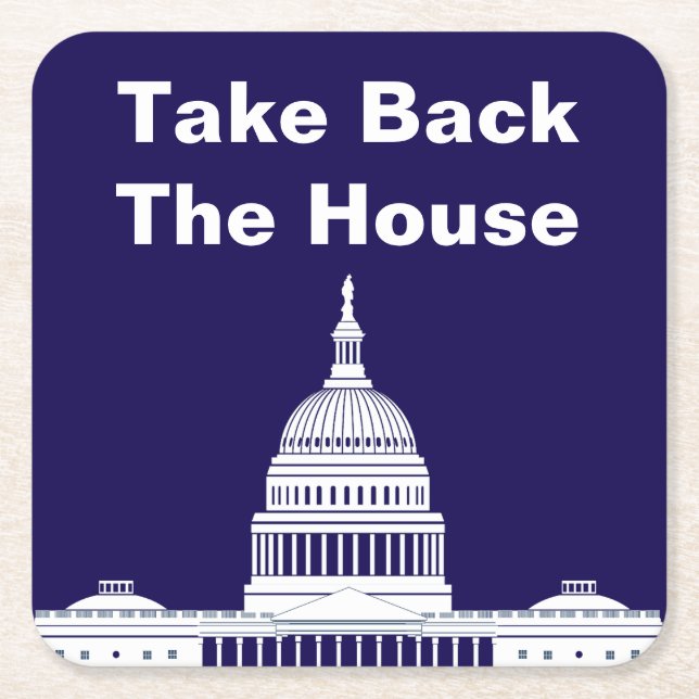 Ta tillbaka representanthuset underlägg papper kvadrat (Framsidan)