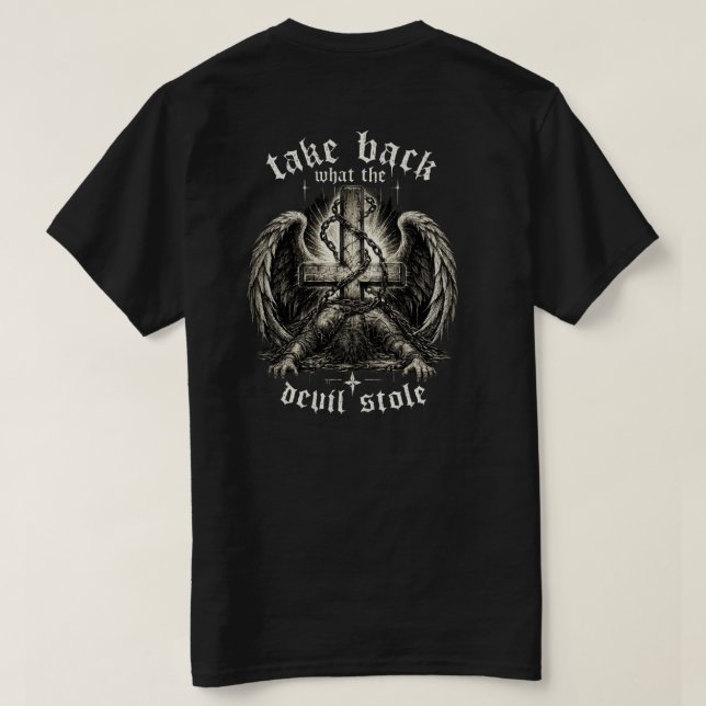 Ta tillbaka vad djävulen stal T-shirt  (Design baksida)