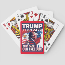 Ta tillbaka vår Freedom Donald Trump-profil 2024 Casinokort