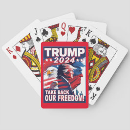 Ta tillbaka vår Freedom Donald Trump-profil 2024 Casinokort