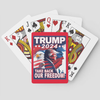 Ta tillbaka vår Freedom Donald Trump-profil 2024 Casinokort