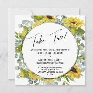 Ta två Bröllop--kort för uppskjuten Blommigt med v Inbjudningar