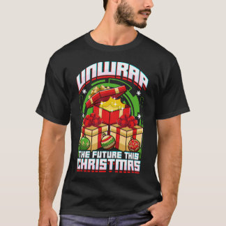 Ta upp framtiden för denna julklapp t shirt