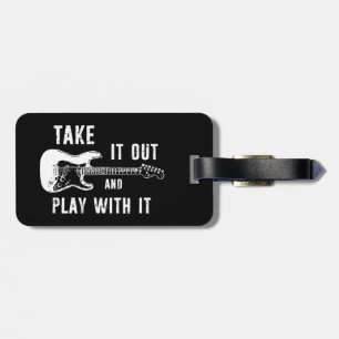 Ta ut den och lek med gitarren bagagebricka