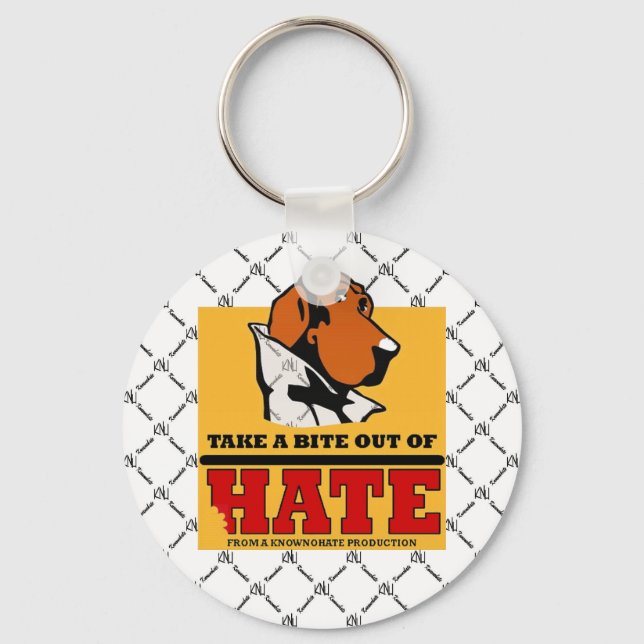 TA UT EN BITA FRÅN HATE KEYCHAIN NYCKELRING (Framsida)
