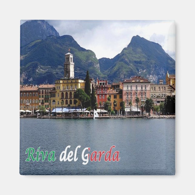 TAA025 RIVA DEL GARDA, panorama, Fridge Magnet (Framsidan)