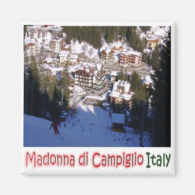 TAA036 MADONNA DI CAMPIGLIO, flygvy, Fridge Magnet (Framsidan)