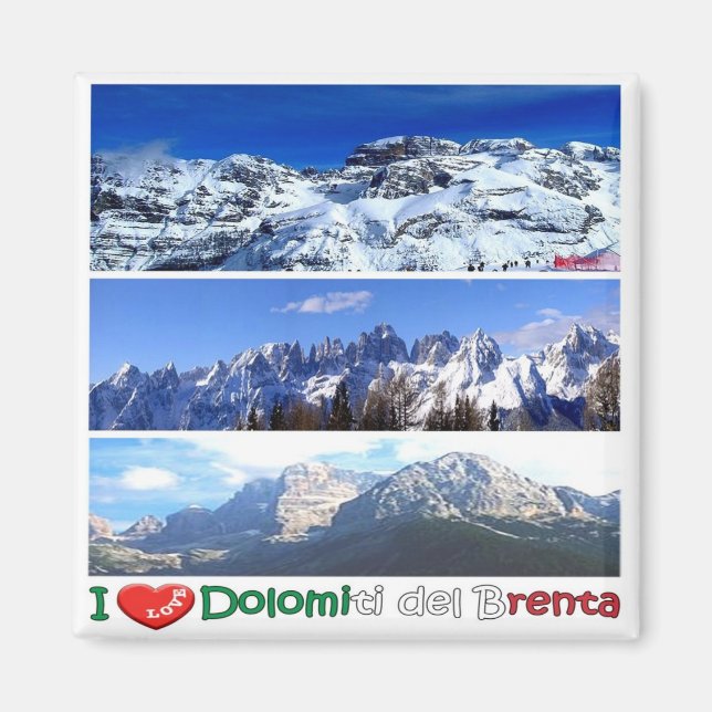 TAA045 BRENTA DOLOMITES - I Kärlek - Mosaic - Frid Magnet (Framsidan)