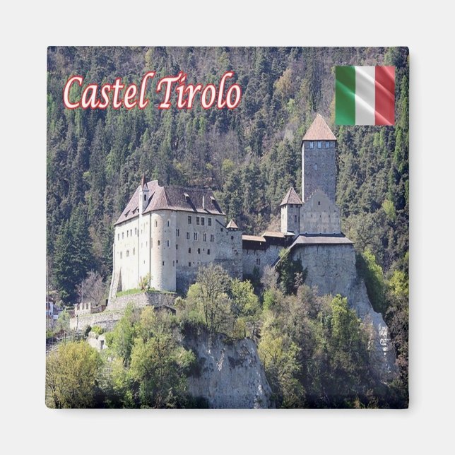 TAA053 TYROL CASTLE, Trentino Alto Adige, Fridge Magnet (Framsidan)