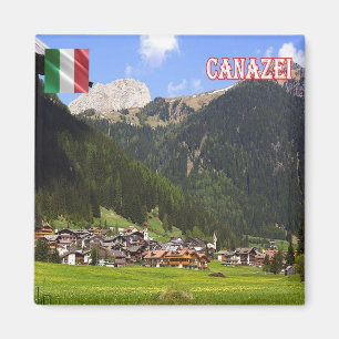 TAA058 CANAZEI Panorama, Italien, Fridge Magnet