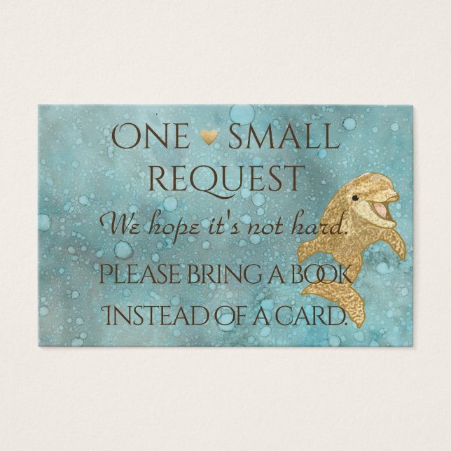 TaABook"Guld-delfiner" Infoga kort/Anpassa Visitkort (Framsida)