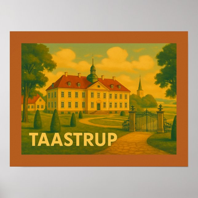 Taastrup Danmark Vattenstorn Poster (Framsidan)