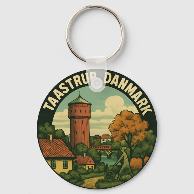 Taastrup Danmark Vattentorn Nyckelring (Framsida)