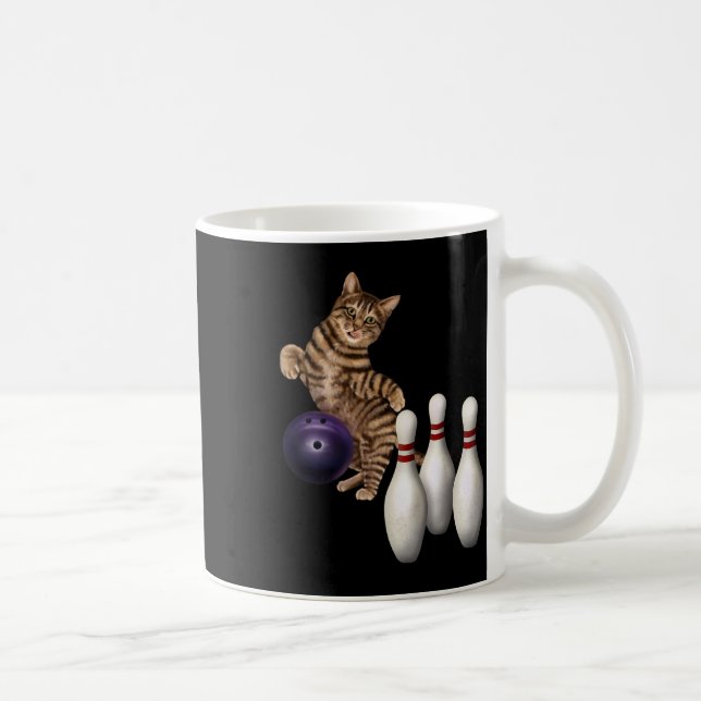 Tab Funny Cat Bowling Kaffemugg (Höger)