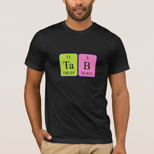 Tab, periodisk skjorta bord namn t-shirt (Framsida)