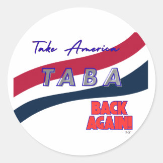 TABA political take America back again Runt Klistermärke