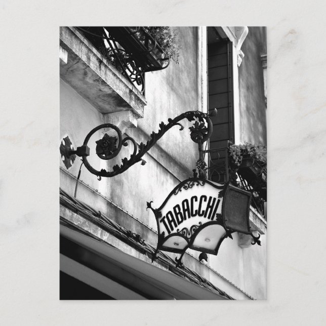Tabacci Skyltskylt Vykort (Framsida)