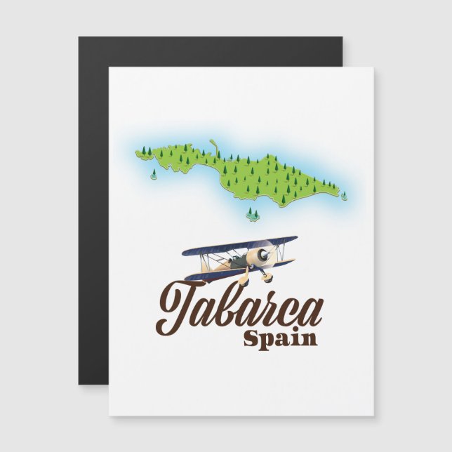 Tabarca Spanien Vacker karta (Fram/baksida)