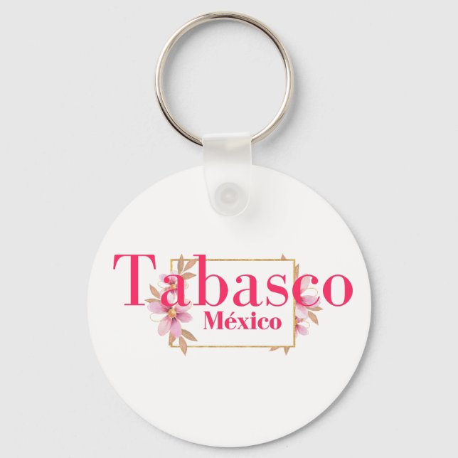 Tabasco Mexico Travel Destination Bridesmaid Nyckelring (Framsida)