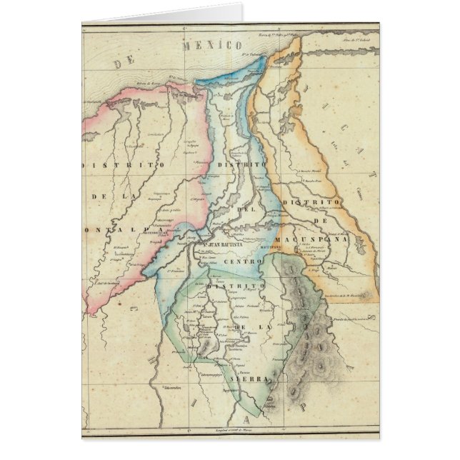Tabasco, Mexiko Hälsningskort (Framsidan)