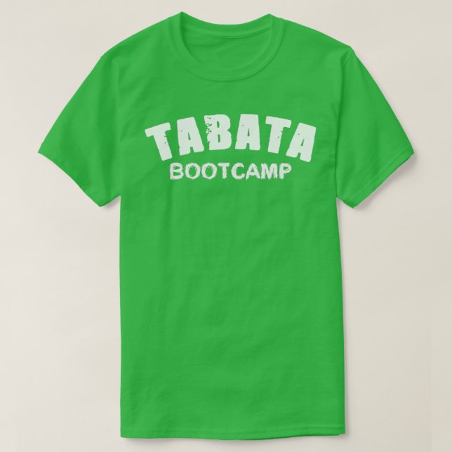 Tabata Fitness Bootcamps Interval Utbildning 4 min T Shirt (Design framsida)