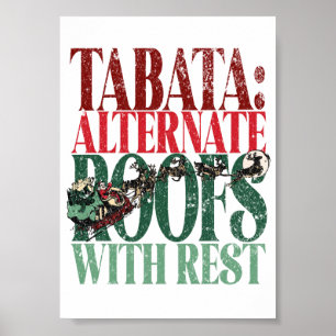 TABATA Roligt Julversion av Fitness Terms Poster