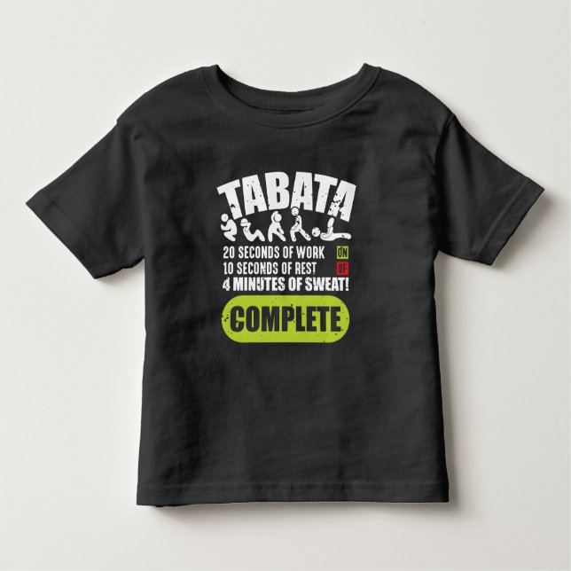 Tabata Workout Fitness Bootcamp Cardio T Shirt (Framsida)
