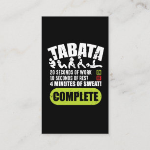Tabata Workout Fitness Bootcamp Cardio Visitkort