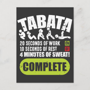 Tabata Workout Fitness Bootcamps Cardio Vykort