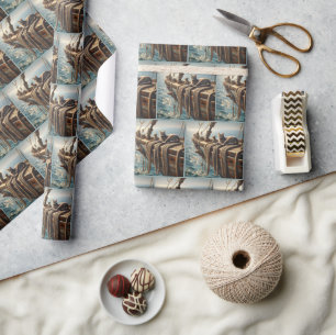 Tabbby Cap on Nautical Boat Ropes Presentpapper