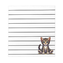 Tabbby Kitten med blå Ögon Anteckningsblock