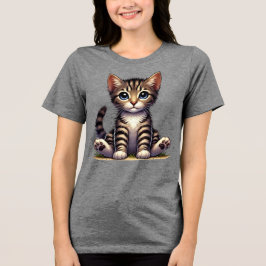 Tabbby Kitten med blå Ögon T Shirt