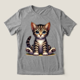 Tabbby Kitten med blå Ögon T Shirt
