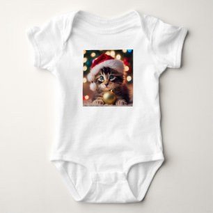 Tabbby Kitten med Santa Hat, Kattunge T Shirt