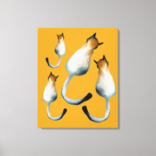 Tabbfärgad och brun kattillustration canvastryck