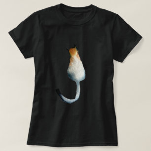 Tabbfärgad och brun kattillustration t shirt